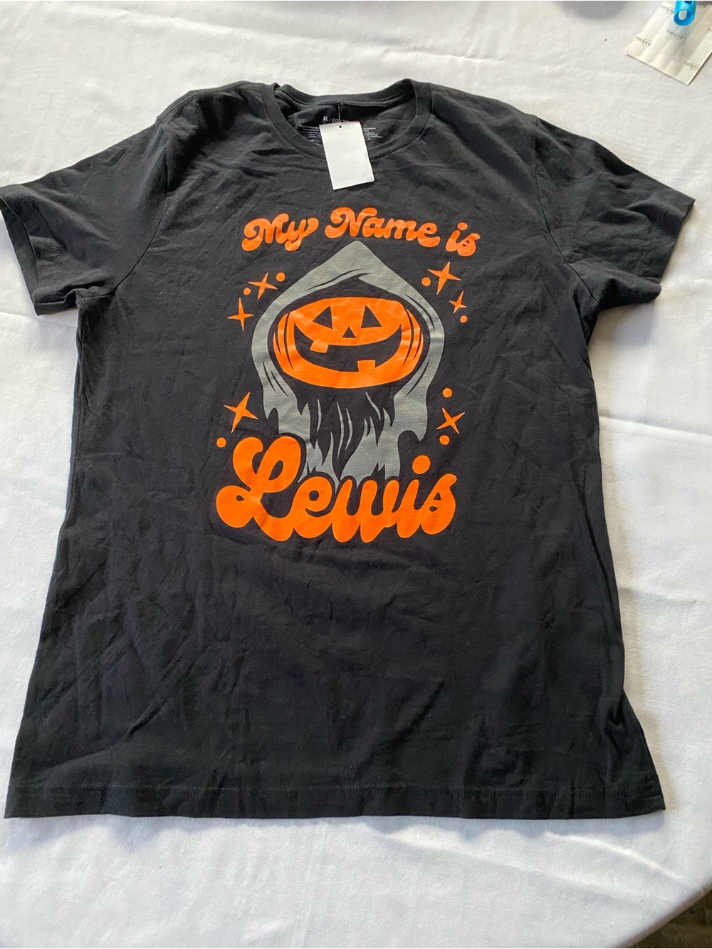 Target Black Short-Sleeve Graphic Tee with Orange Halloween Design